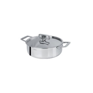 CRISTEL - Sauteuse à deux anses CRISTEL Castel Pro en inox avec couvercle en inox – 2 tailles