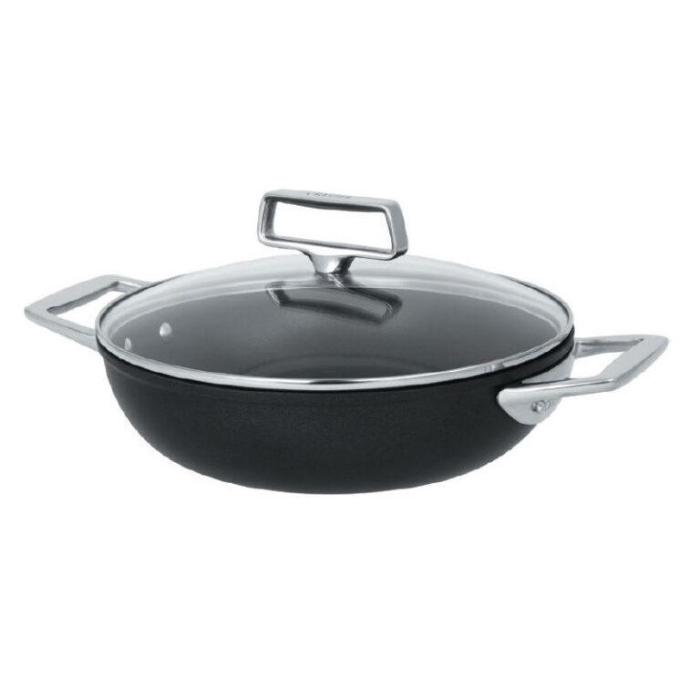 sauteuse a deux anses cristel castel pro ultralu ceraliss 24cm avec couvercle CRISTEL - Sauteuse à deux anses CRISTEL Castel Pro Ultralu Céraliss+ 24cm avec couvercle