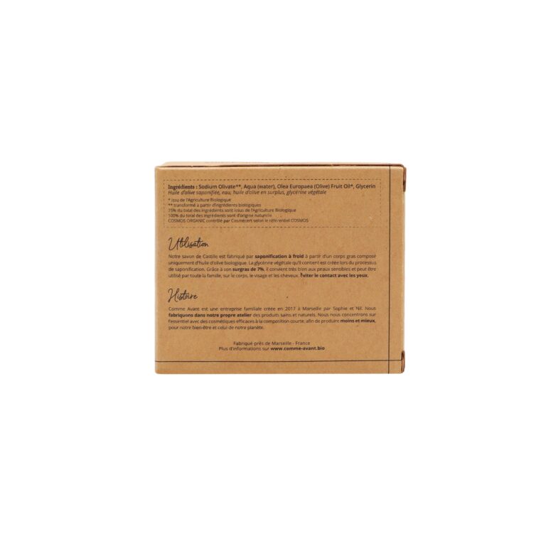 Comme Avant - Savon à l'huile d'olive - Version 1 – 1 pain de savon - 1kg