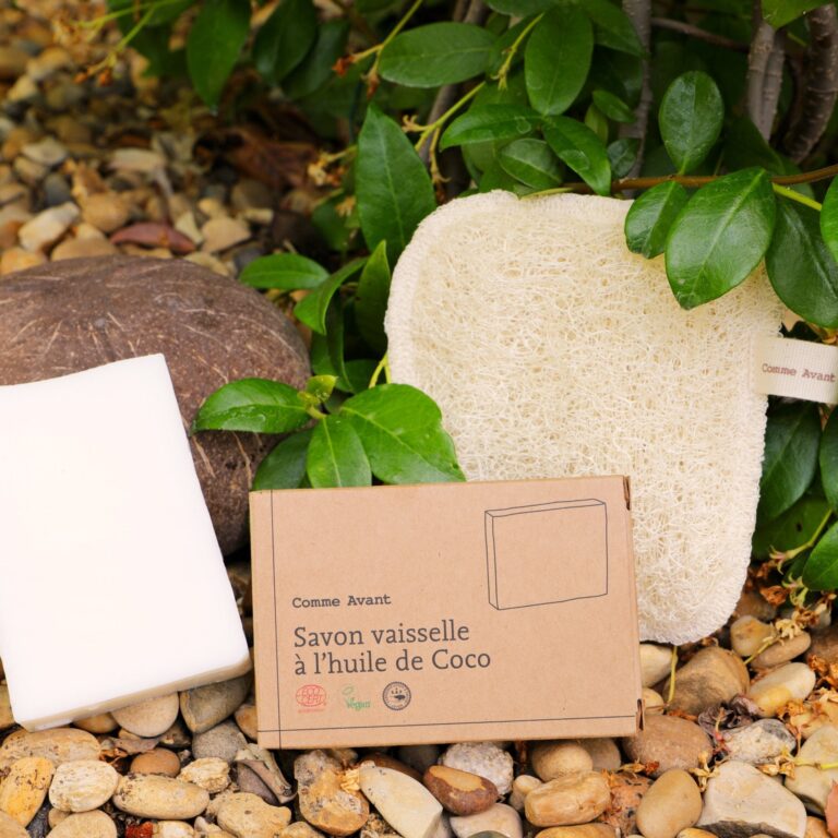 Comme Avant - Savon vaisselle solide à l'huile de Coco - Version 1 – 1 savon - 150g / Eucalyptus & Vetiver