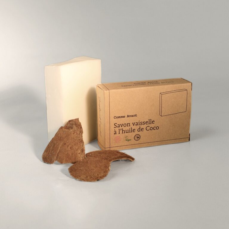 Comme Avant - Savon vaisselle solide à l'huile de Coco - Version 1 – 1 savon - 150g / Eucalyptus & Vetiver