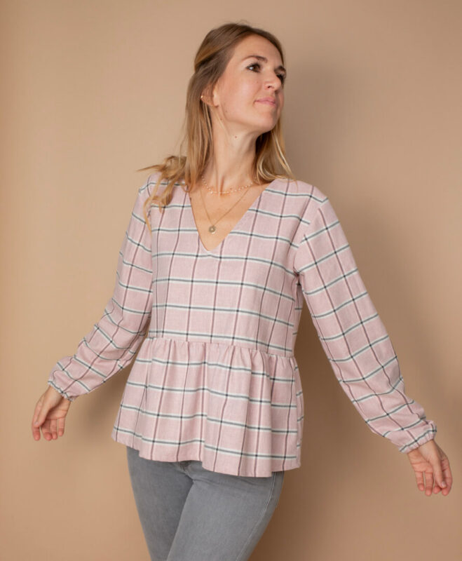 April & C. - Blouse Lou - Carreaux – xs-s