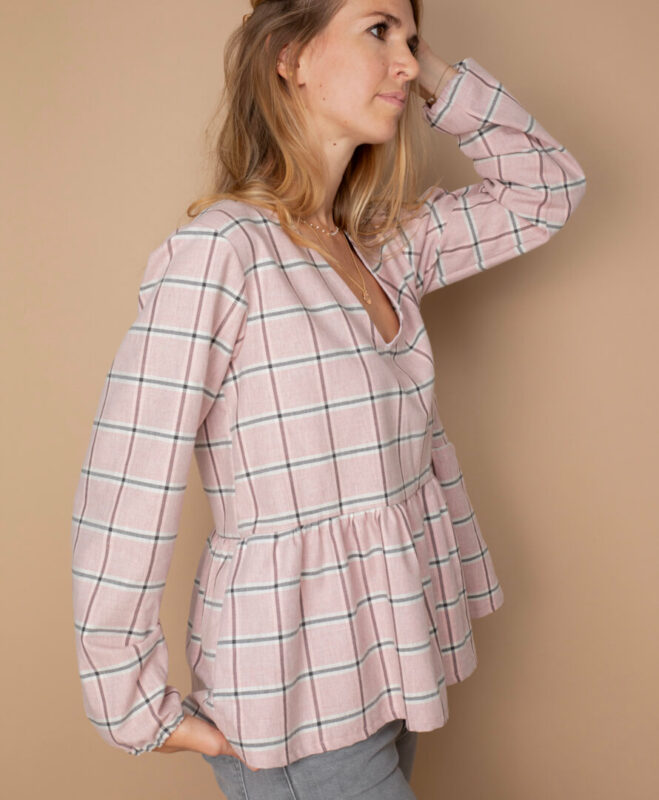 April & C. - Blouse Lou - Carreaux – xs-s