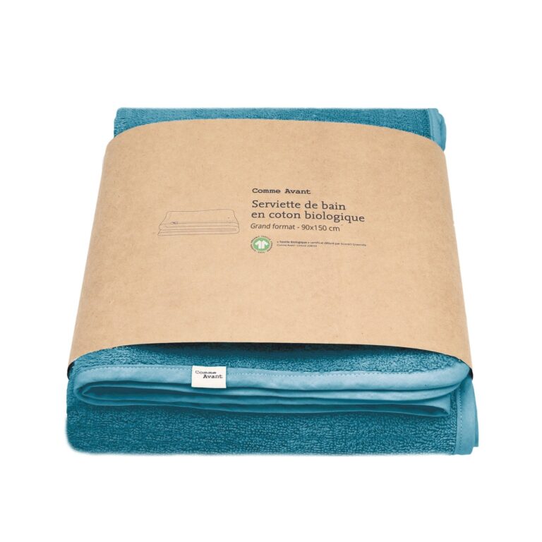Comme Avant - Serviette de bain en coton - Version 1 – Grand format - 90 x 150 cm / Safran