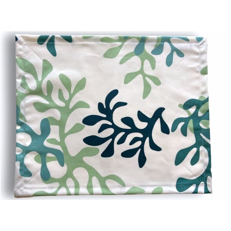 Fleur de Soleil - Set de table enduit Corail vert