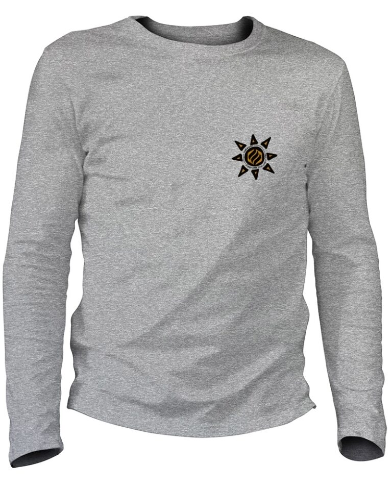 Adrenagliss - SOLEIL - TEE SHIRT MANCHES LONGUES HOMME FABRIQUÉ EN FRANCE EN COTON BIO – Gris chiné