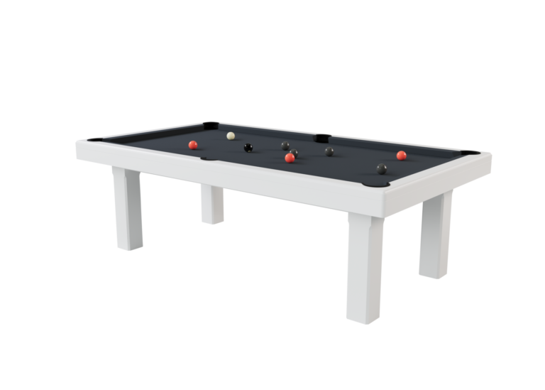 table de billard moderne blanche tapis noir bubbly toulet scaled 1 Maison Toulet - Billard Bubbly