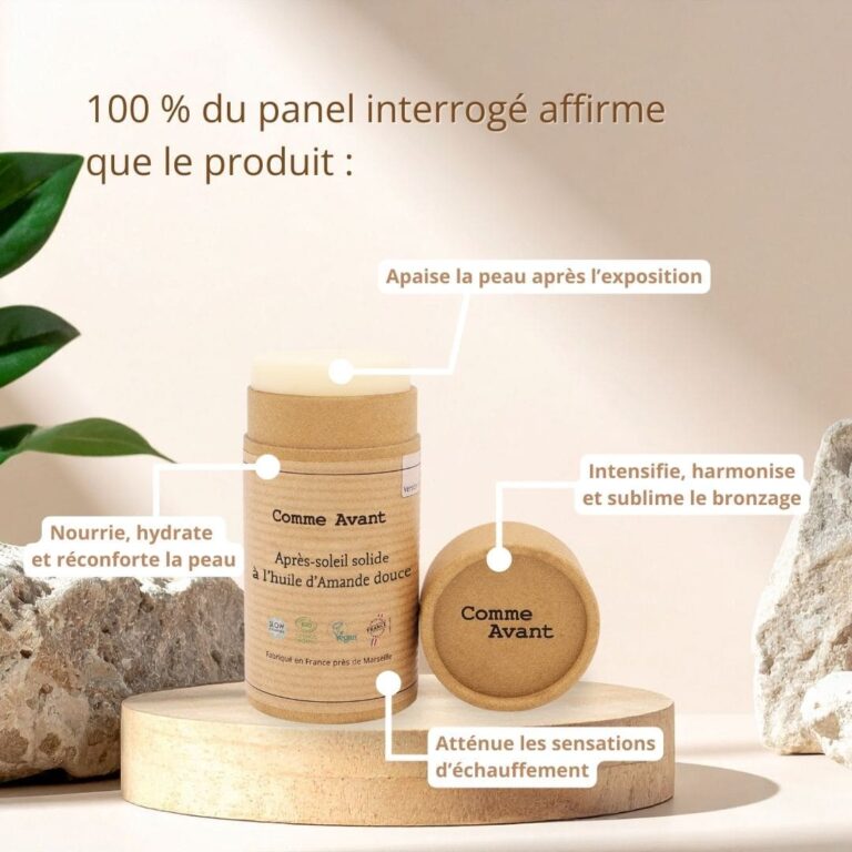Comme Avant - Après-soleil solide à l’huile d’Amande douce - Version 2 – 1 après-soleil - 70g / Abricot & Fruit de la passion
