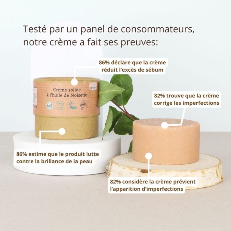 Comme Avant - Crème solide à l'huile de noisette - Version 2 – 1 demi-pain de crème - 150g