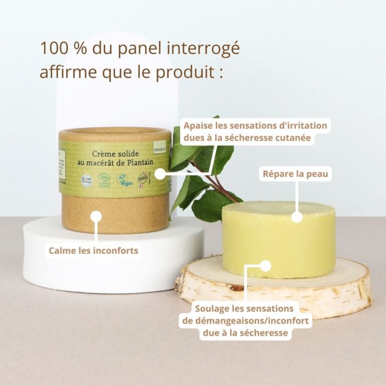 Comme Avant - Crème solide au macérât de plantain - Version 2 – 1 demi-pain de crème - 150g