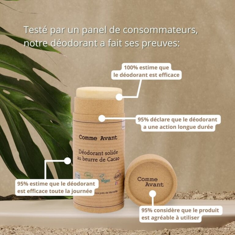 Comme Avant - Déodorant solide au beurre de cacao - Version 3 – Lot de 2 recharges
