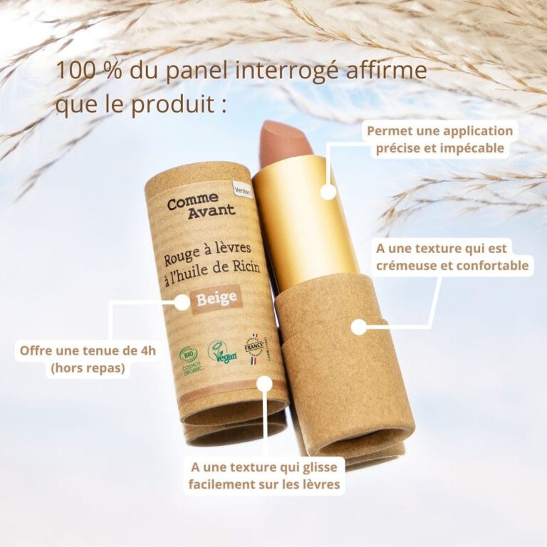 Comme Avant - Rouge à lèvres à l’huile de ricin - Version 1 – 1 rouge à lèvres - 4g / Marron