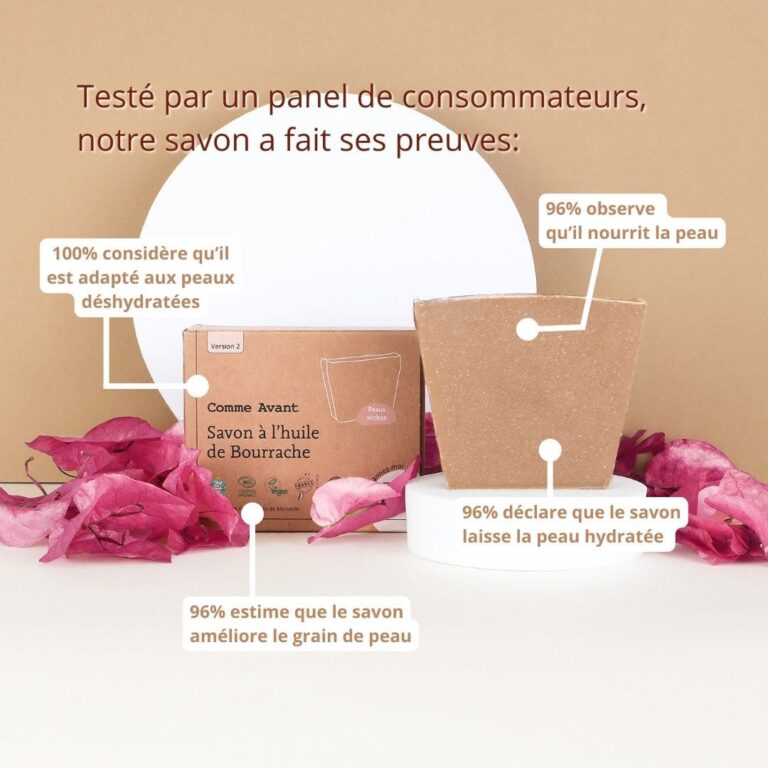 Comme Avant - Savon à l'huile de bourrache - Version 2 – 1 pain de savon - 1kg