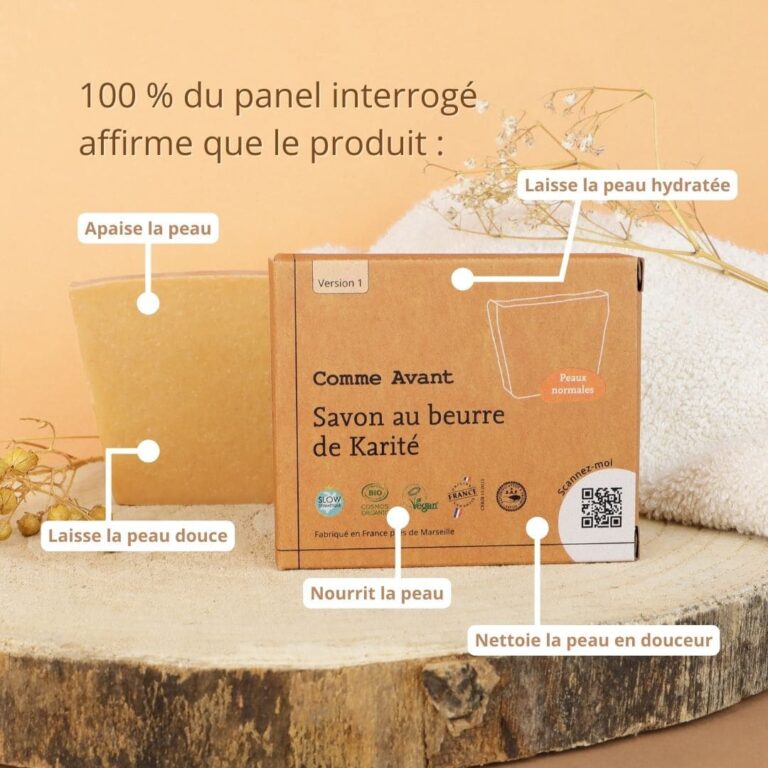 Comme Avant - Savon au beurre de karité - Version 1 – 1 pain de savon - 1kg