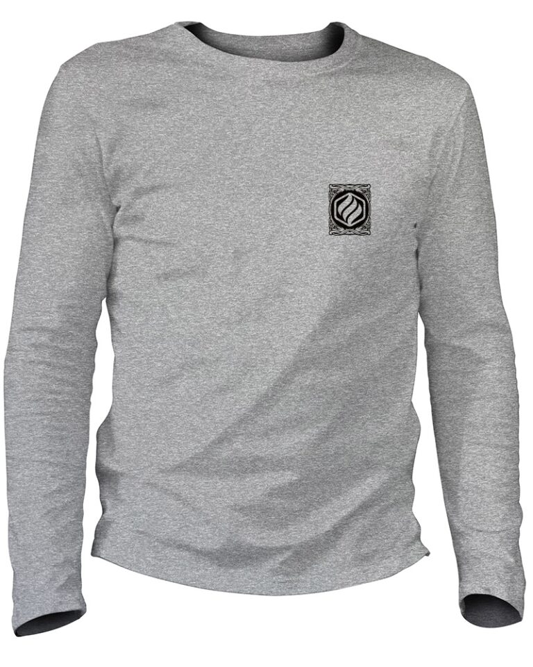 Adrenagliss - TIKI - TEE SHIRT MANCHES LONGUES HOMME FABRIQUÉ EN FRANCE EN COTON BIO – Gris chiné