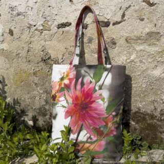 Tote bag fleur – Dahlia cultivé par la marque Maron Bouillie Maron Bouillie - Tote bag fleur – Dahlia cultivé