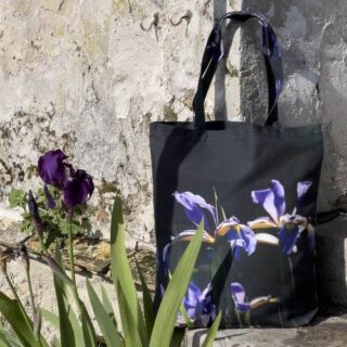 Maron Bouillie - Tote bag fleur – Iris Bâtard