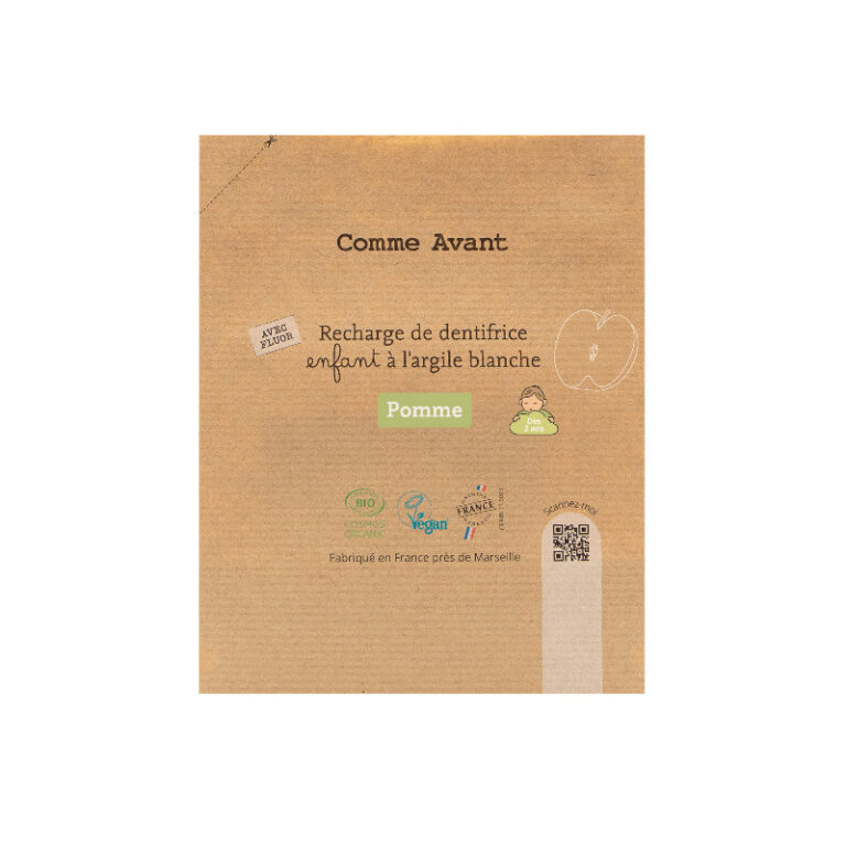 Comme Avant - Dentifrice enfant en pâte à la pomme - Version 2 – 1 dentifrice - 90ml