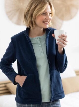 Veste polaire femme bleu marine par la marque MAISON SOLFIN MAISON SOLFIN - Veste polaire femme bleu marine