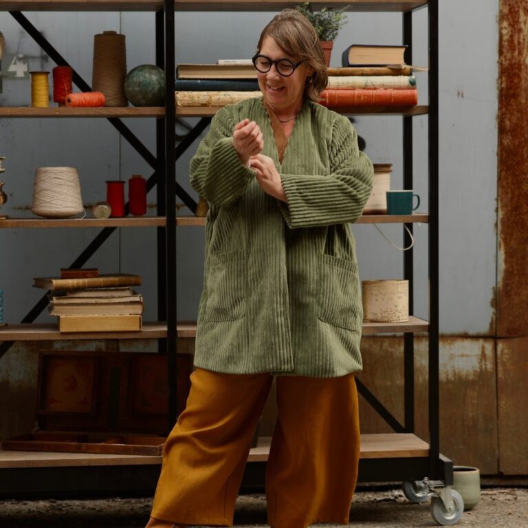 Quintessence - Veste Elvire Vert kaki – Taille unique