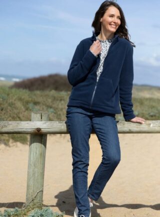 Veste polaire femme bleu marine par la marque MAISON SOLFIN MAISON SOLFIN - Veste polaire femme bleu marine