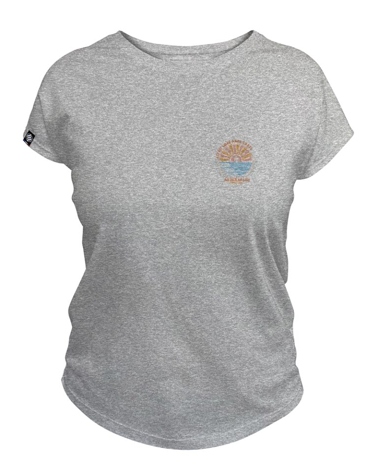Adrenagliss - ZEN - TEE SHIRT FEMME FABRIQUÉ EN FRANCE EN COTON BIO – Gris chiné