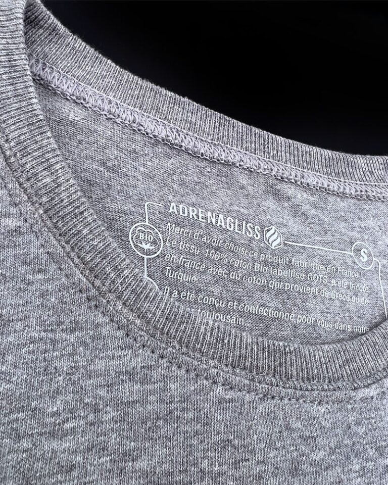 Adrenagliss - ZEN - TEE SHIRT FEMME FABRIQUÉ EN FRANCE EN COTON BIO – Gris chiné