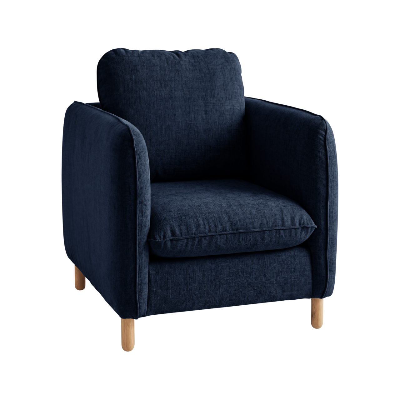 01 de canapes et fauteuils fauteuils niv inf essentiels par camif bleu tissus portimo chenille camif 100404154494 ESSENTIELS PAR CAMIF - Fauteuil tissu chenillé Portimo