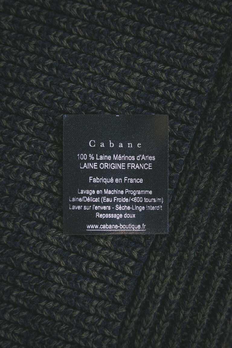 100% Laine Mérinos d'Arles élevage Français - Pull Camionneur Oner Chiné – XXL