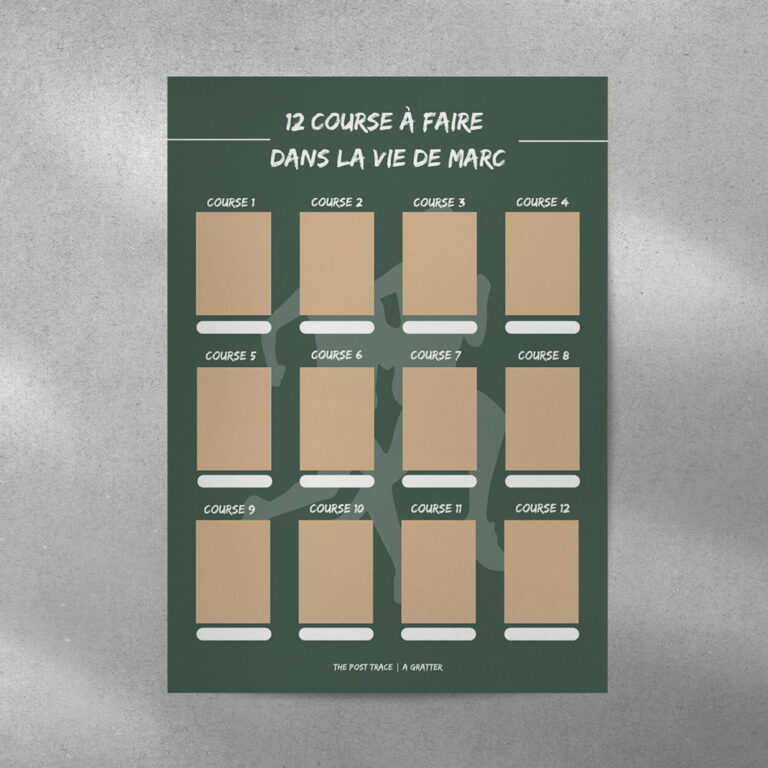 The Post Trace - Carte à Gratter Course à Pied Personnalisable