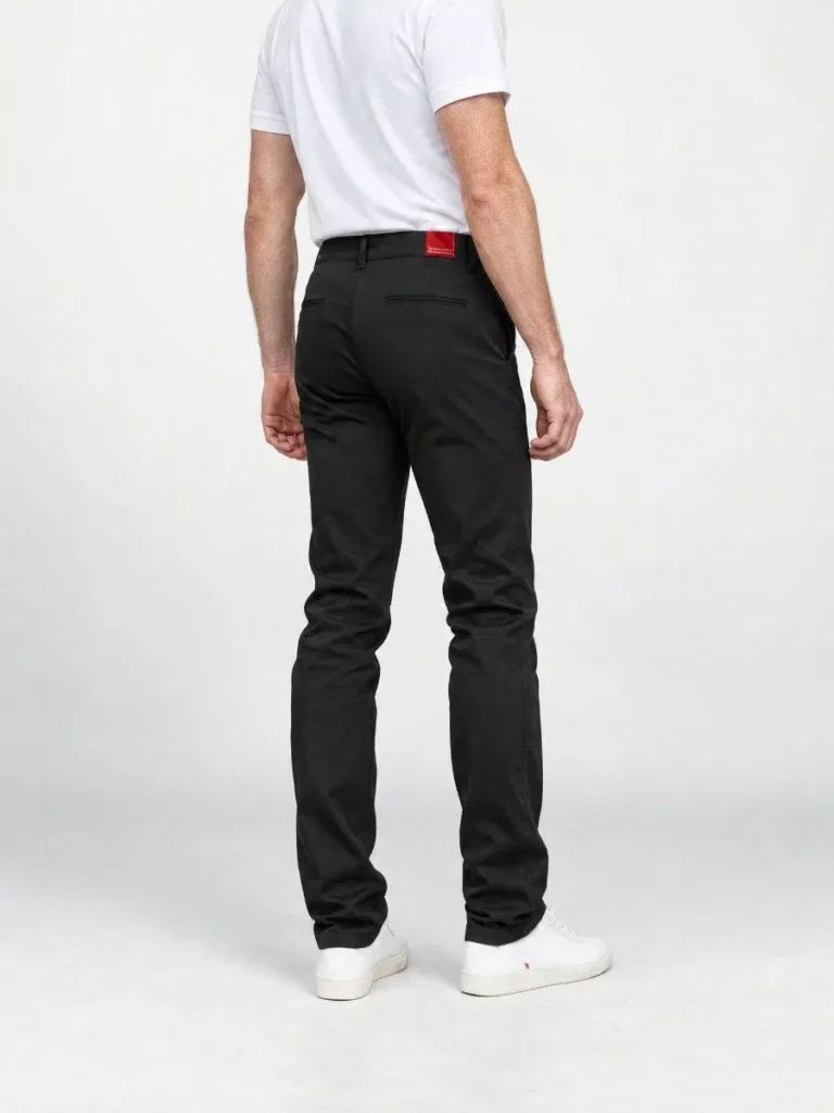 1083 - CHINO AJUSTE 163N coton bio filidenim flex uni noir Homme