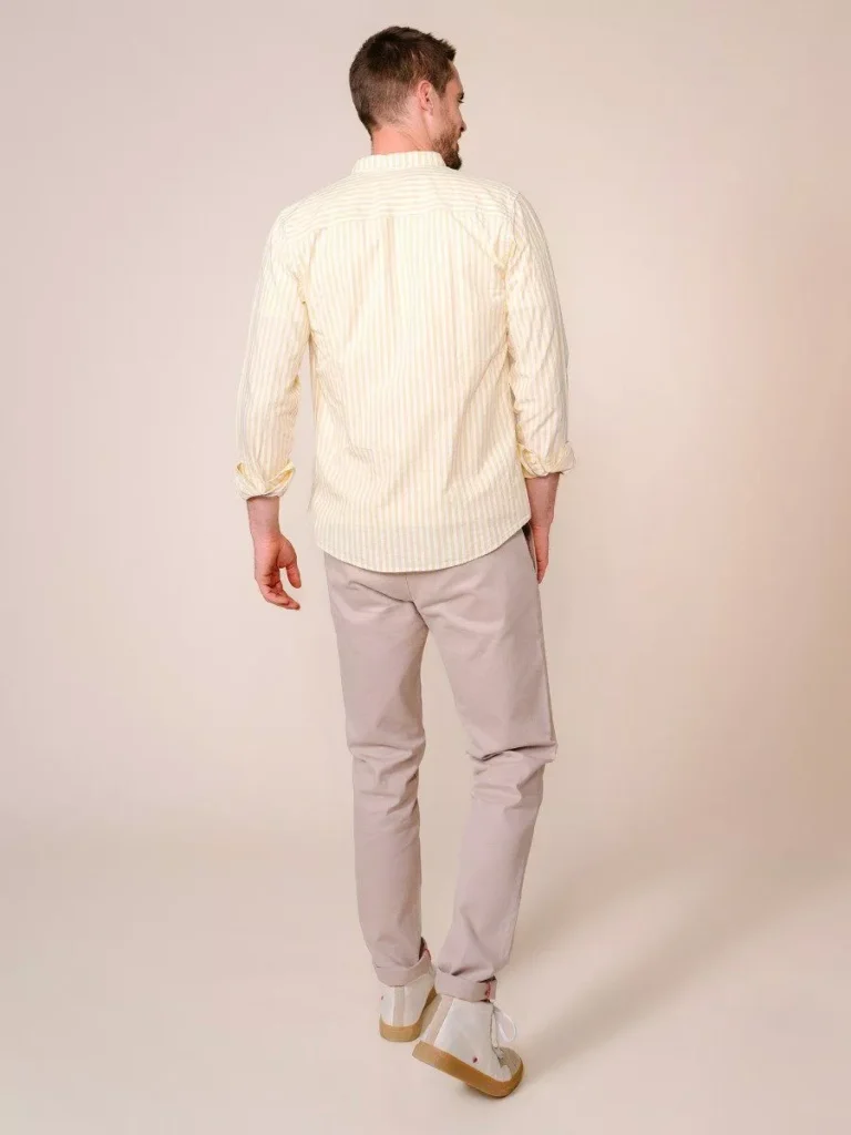 1083 - CHINO AJUSTE 163N coton bio filidenim flex uni beige Homme