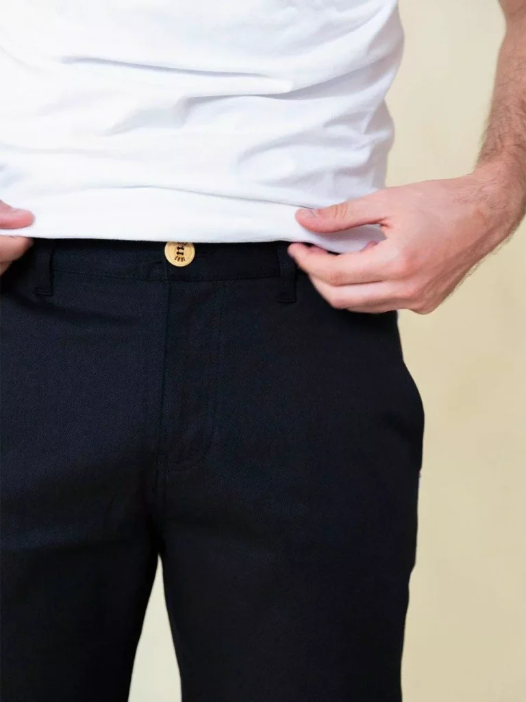 1083 - CHINO AJUSTE 163N coton bio filidenim flex uni noir Homme