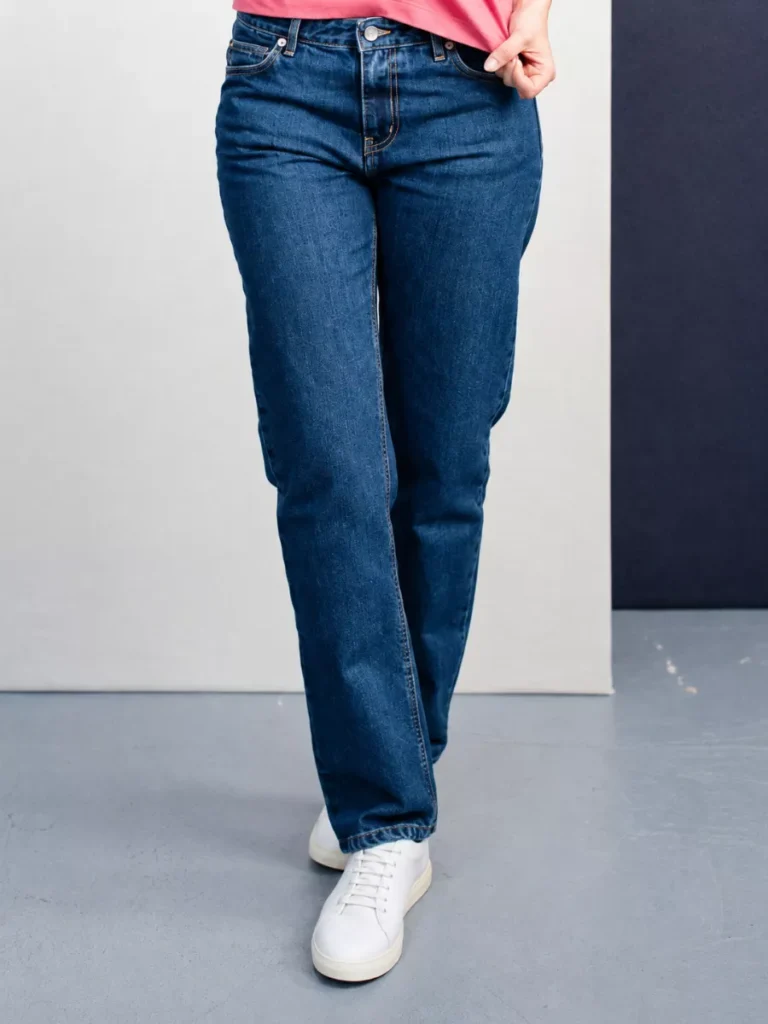 1083 - JEANS DROIT 201N DELAVE  coton bio indigo ocean