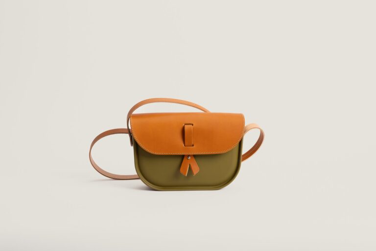 Monébari - Les sacs made in France - Sac à bandoulière - en gomme et cuir - kaki