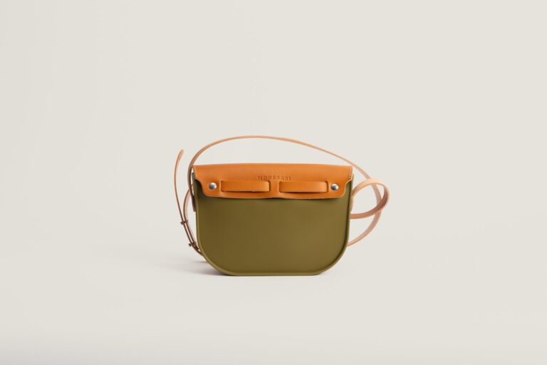 Monébari - Les sacs made in France - Sac à bandoulière - en gomme et cuir - kaki