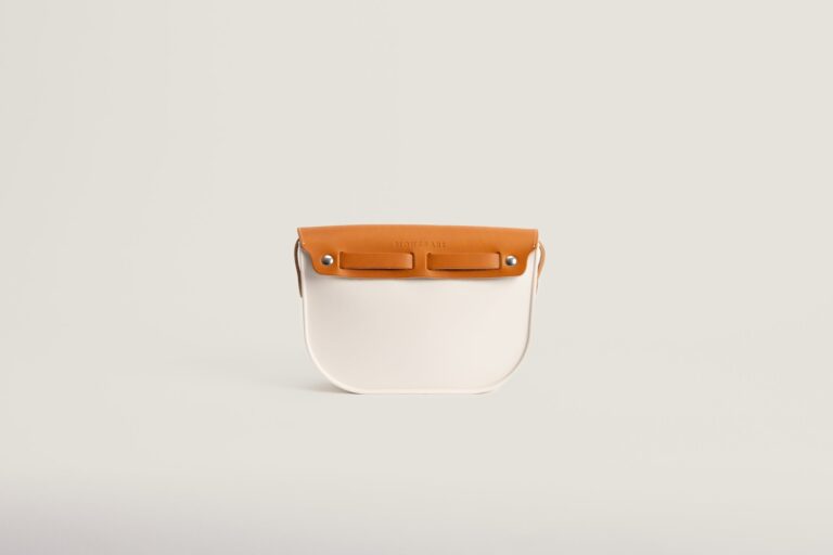 Monébari - Les sacs made in France - Sac à bandoulière - en gomme et cuir - blanc