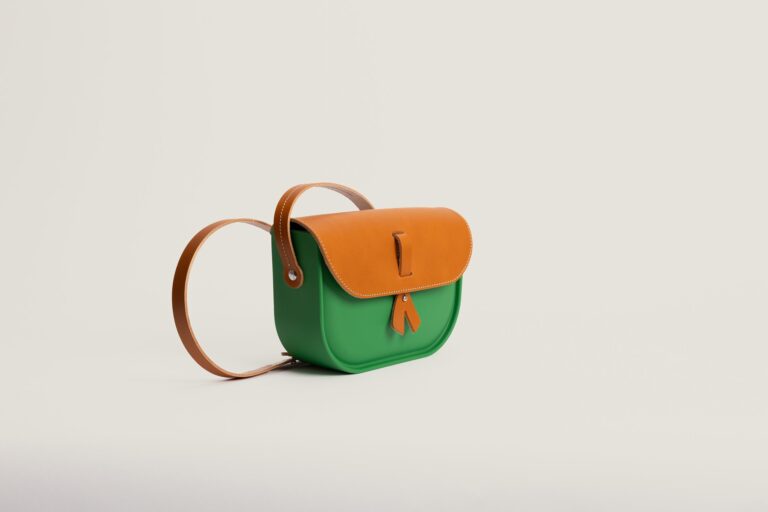 Monébari - Les sacs made in France - Sac à bandoulière - en gomme et cuir - vert