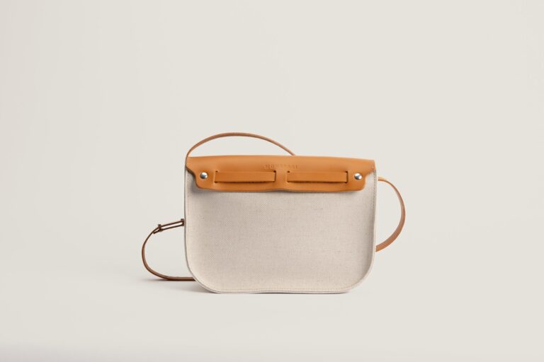 Monébari - Sac à bandoulière en toile et cuir -Le 27- lin et coton