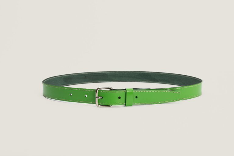 Monébari - Ceinture cuir – Kaki / 120 cm