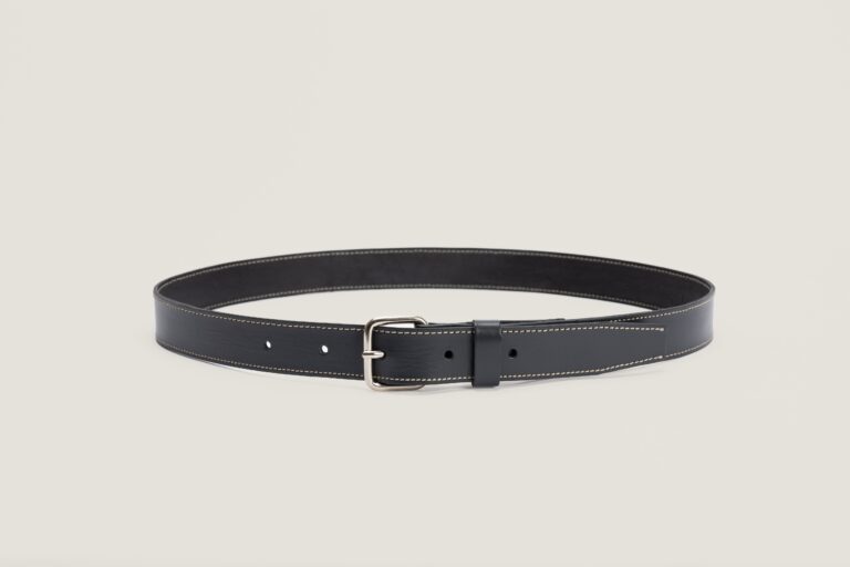 Monébari - Ceinture cuir – Kaki / 120 cm