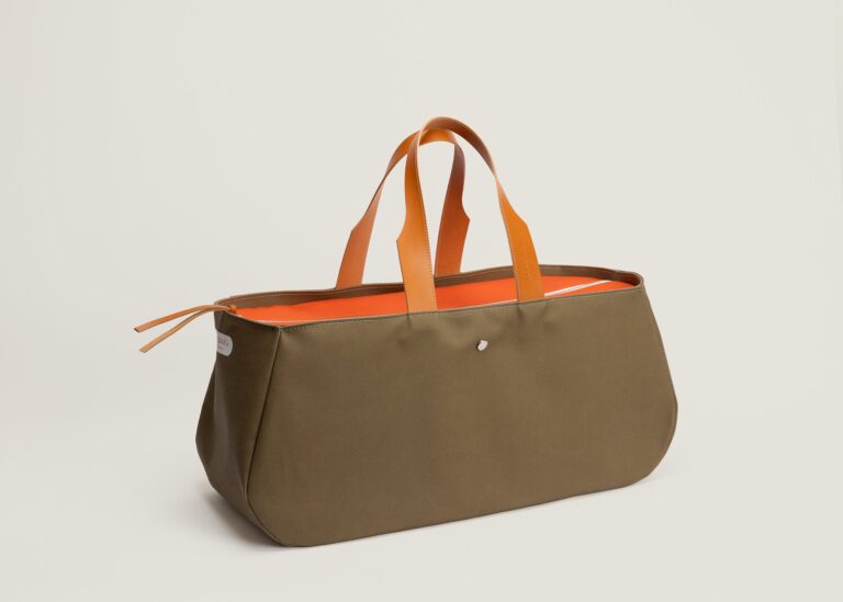 Monébari - Les sacs made in France - Sac voyage cabine - kaki et orange
