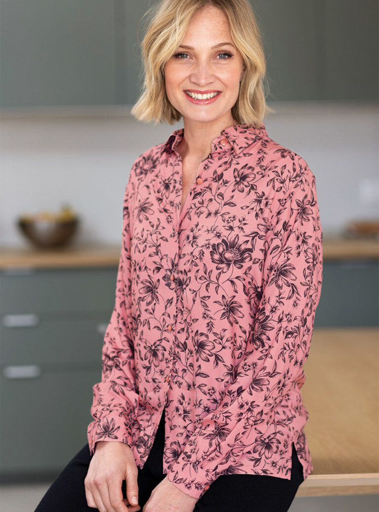 Maison Solfin - Chemisier femme en viscose chaude rose – 48