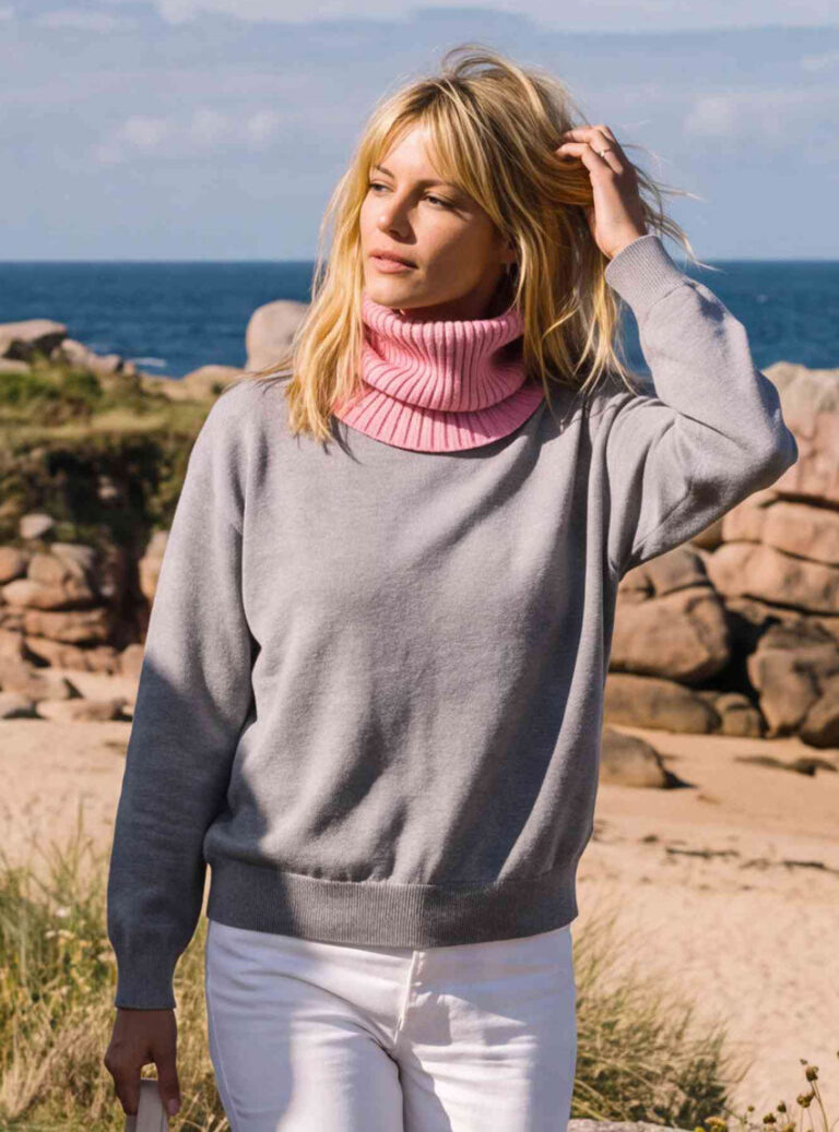7465 pull agathe souris gris 1 bord de mer 1 LAFRANÇAISE Mailles in France - Pull Agathe – L