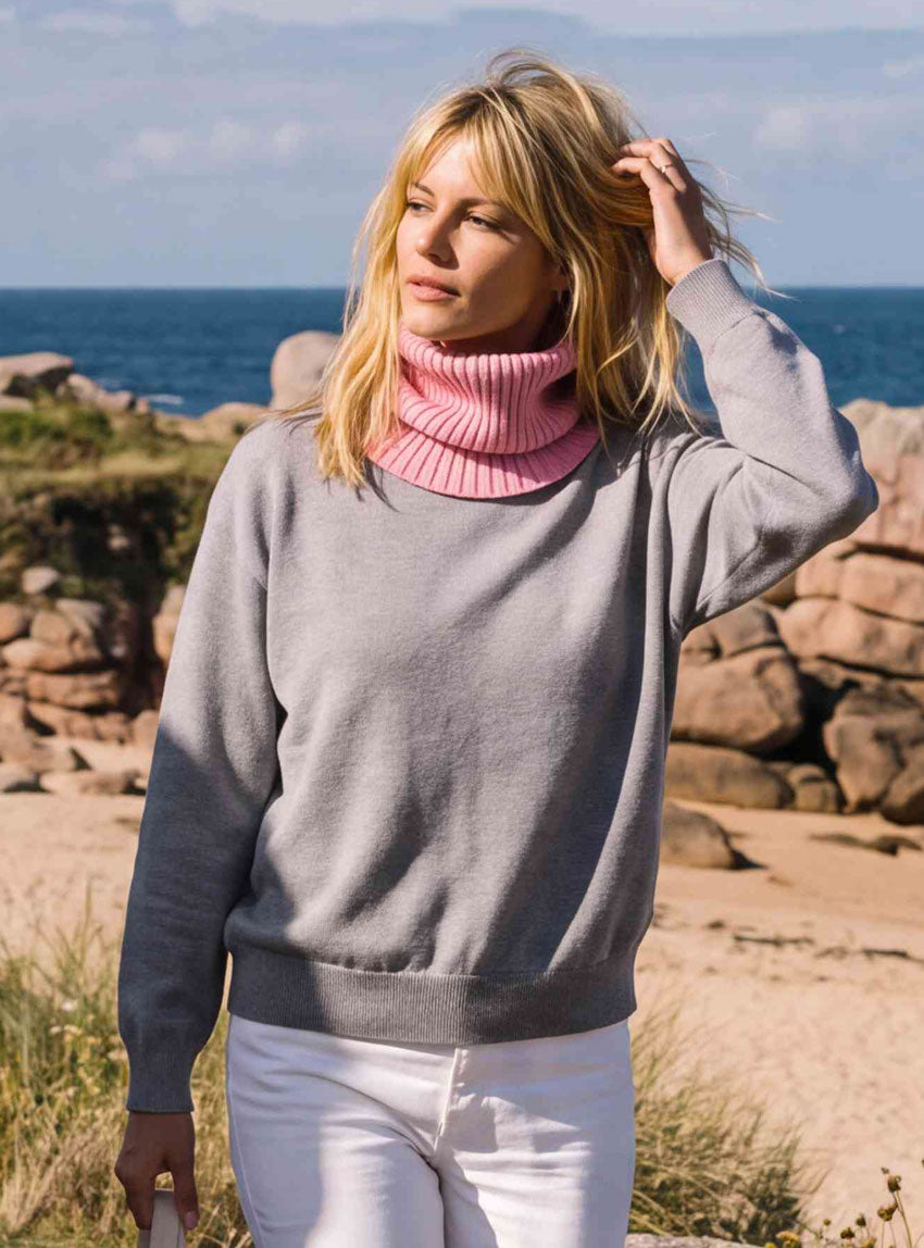 7465 pull agathe souris gris 1 bord de mer 1 LAFRANÇAISE Mailles in France - Pull Agathe – L