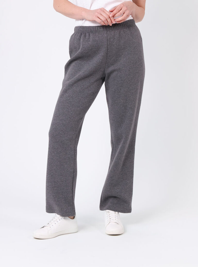 Maison-solfin - Pantalon molleton femme gris anthracite – 2
