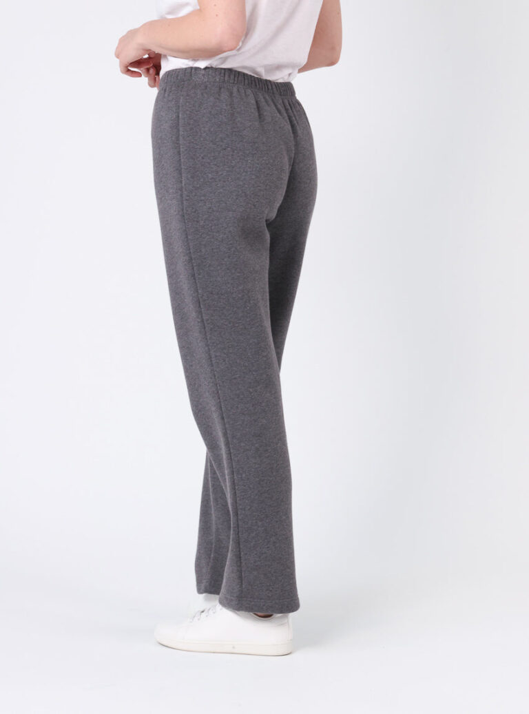 Maison-solfin - Pantalon molleton femme gris anthracite – 2