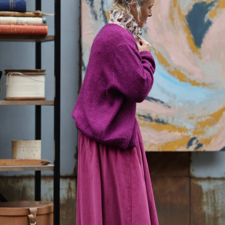 Quintessence - Jupe Tao — Velours côtelé bougainvillier – XXXL