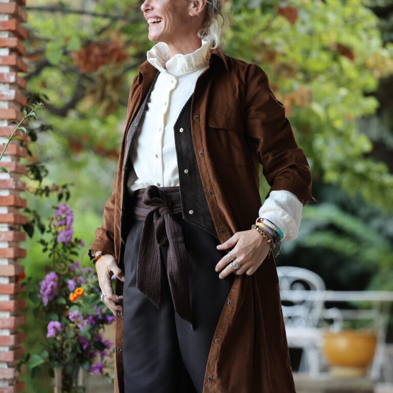 Quintessence - Robe Reine — Velours milleraie écureuil – XXL