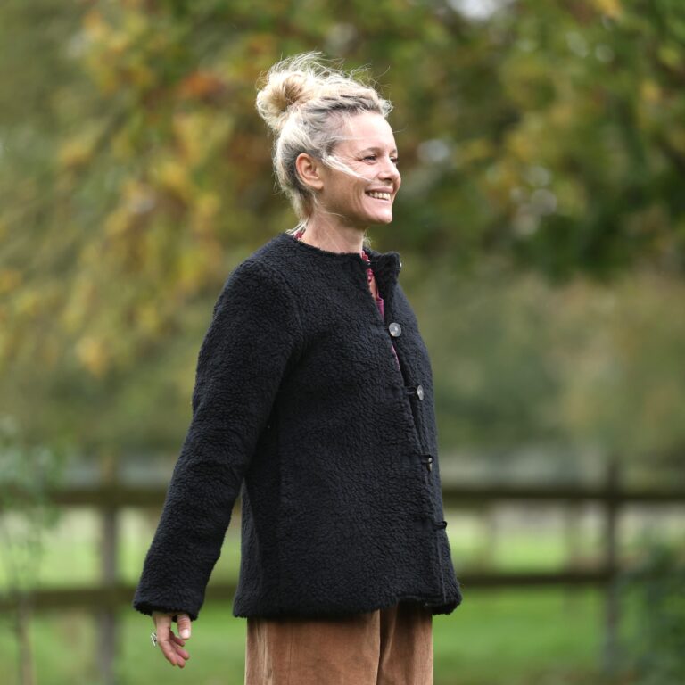 Quintessence - Veste Roxane — Sherpa noir – XXXL